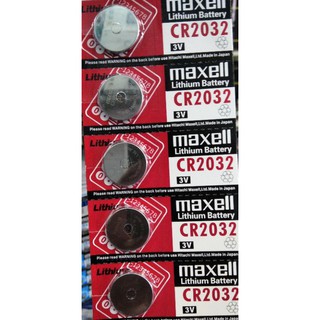 ถ่านกระดุม maxell CR2032 3V  battery lithium สำหรับใข้งานอุปกรณ์ไฟฟ้า