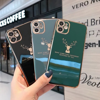 L🔥เคสสำหรับไอโฟ🔥เคสกวางเรนเดียร ใช้สำหรับ iPhone 13 6S 78 7 8 Plus + SE2020 X XR XS Max 11 12 13 Pro Max TPU Case