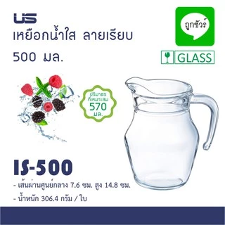 เหยือกน้ำใส ลายเรียบ ขนาด 250 มล. และ 450 มล.