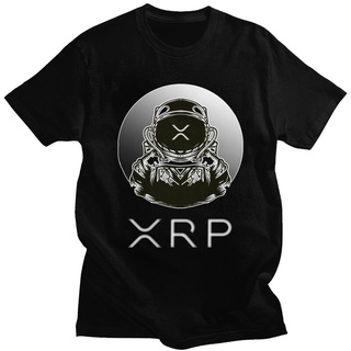 เสื้อยืดผ้าฝ้าย เสื้อยืดท็อปแขนสั้น ผ้าฝ้าย ลาย Ripple XRP To The Moon เหมาะกับของขวัญ สไตล์สตรีท สําหรับผู้ชาย