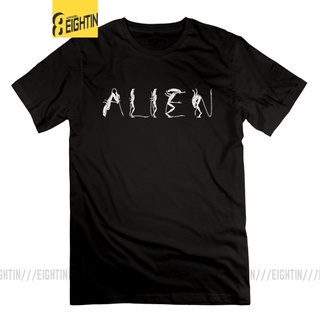 เสื้อยืดแขนสั้น คอกลม ผ้าฝ้าย 100% พิมพ์ลาย Eightin ALIEN สไตล์วินเทจ ขนาดใหญ่ สําหรับผู้ชาย ขนาด: S-4XL