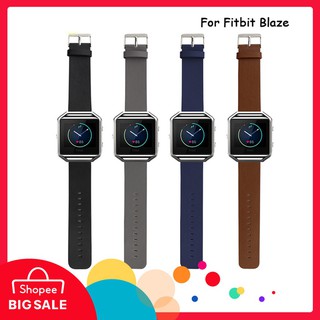 สายนาฬิกาข้อมือหนังแท้หรูหราสําหรับ fitbit blaze