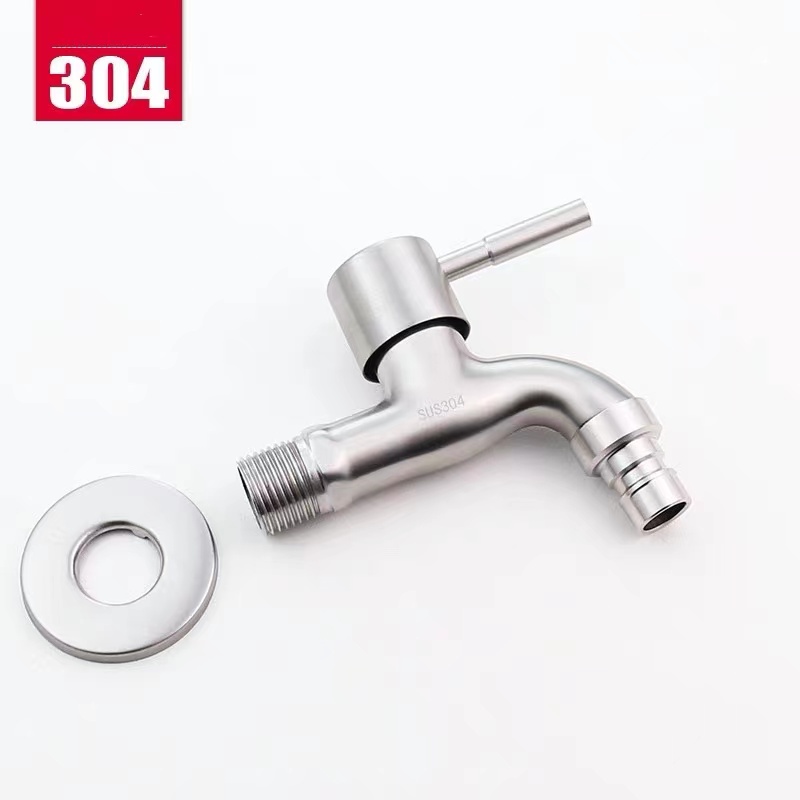 SHT ก๊อกน้ำสนามสแตนเลสแท้ พร้อมหัวเสียบสายยาง SUS 304 รุ่น A2005