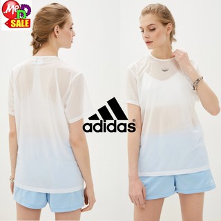 Adidas - ใหม่ เสื้อยืดเนื้อผ้าบางซีทรู ADIDAS SHEER TEE FM1970