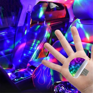 โคมไฟ Led USB DJ RGB ขนาดเล็ก สีสันสดใส สําหรับตกแต่งรถยนต์