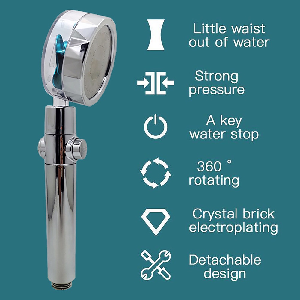 ShowerShower Head Water Saving Flow 360 Degrees Adjustment Rotating