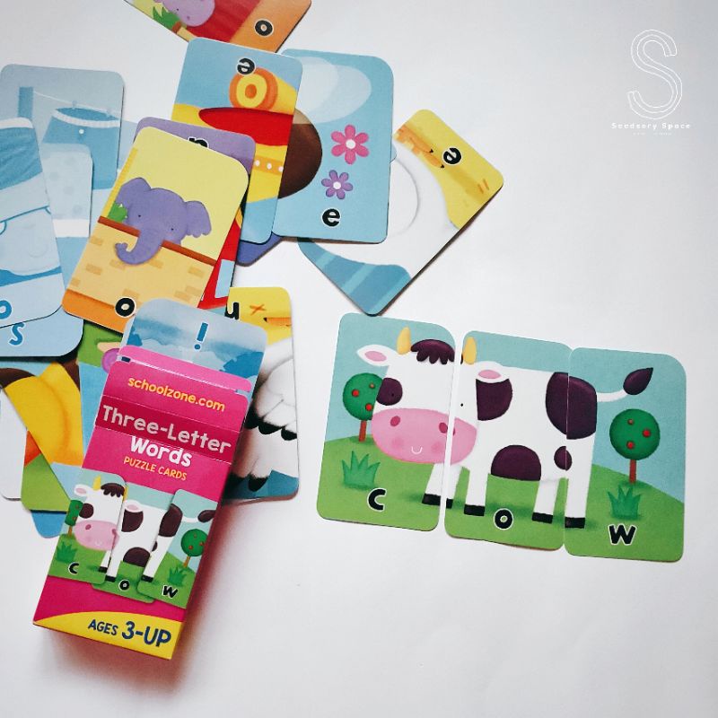 [พร้อมส่ง] เกมจิ๊กซอว์สำหรับเด็กเล็ก 3 ขวบ Three Letter Words
