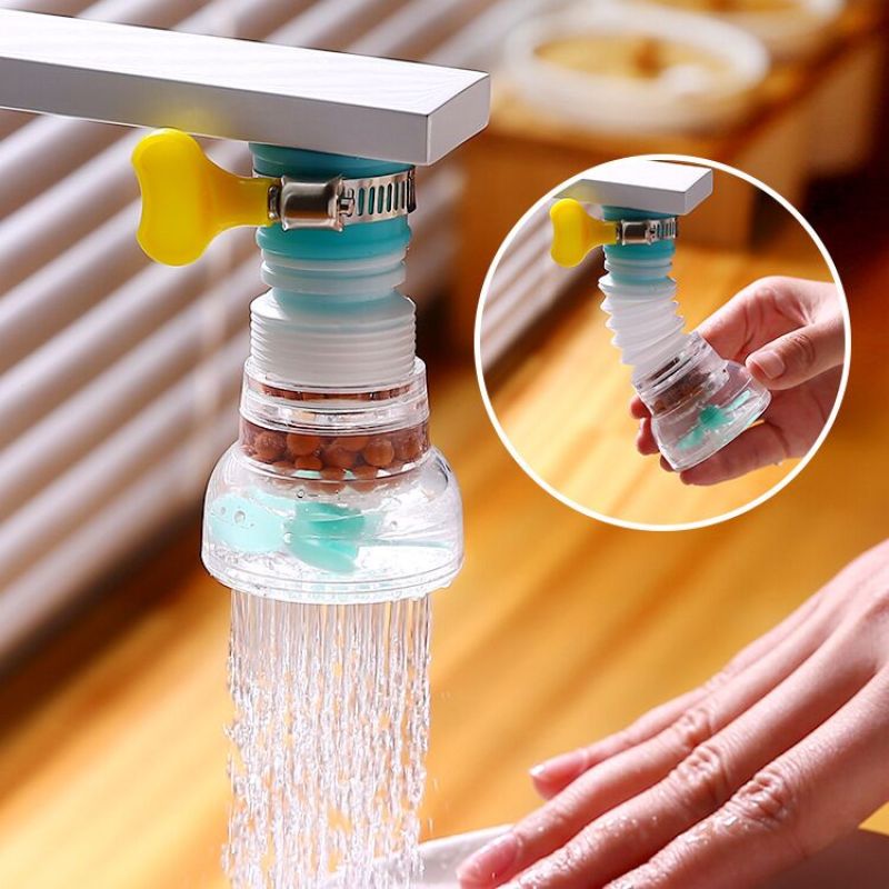 ปรับ 360 ยืดหยุ่นห้องครัว Splash-Proof Water Outlet หัวฝักบัวกรองน้ํา Sprinkle ก๊อกน้ํา Tap Extender