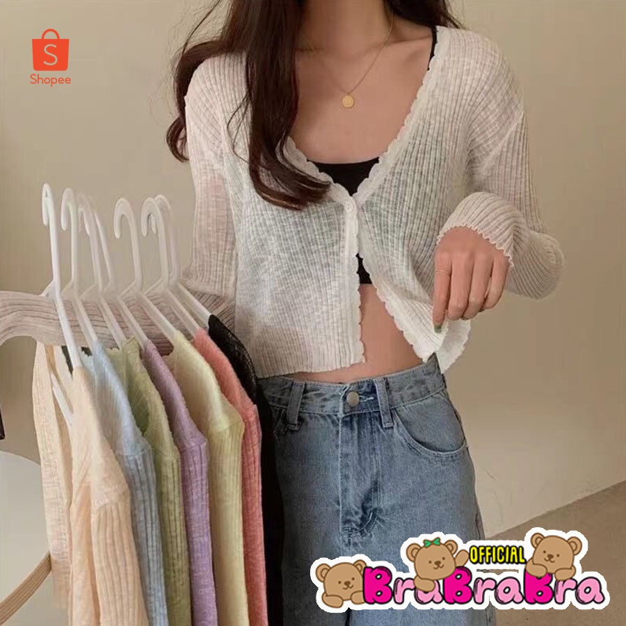 𝑩𝒓𝒂𝑩𝒓𝒂𝑩𝒓𝒂 เสื้อคลุม คาร์ดิแกน สไตล์เกาหลี #f-110