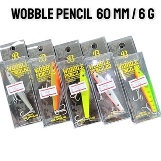 เหยื่อตกปลา WOBBLE PENCIL เหยื่อปลอม 6 ซม. หนัก 6 กรัม VP-0182