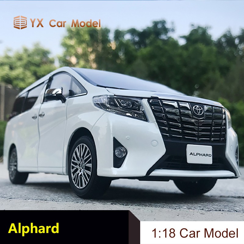 Toyota Alpha Alpha Nanny Car MPV Business Full Alloy Open 1:18 Car Model