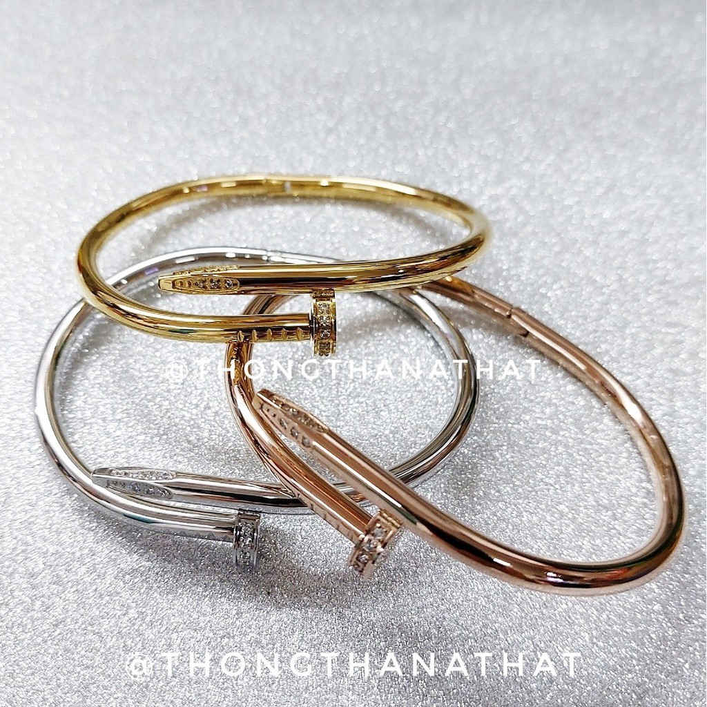กำไลตะปูฝังเพชร กำไลข้อมือตะปู ทองธนทัต THONGTHANATHAT