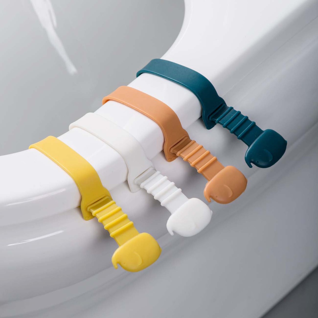 jujiajia ที่ใส่ฝาชักโครก ซิลิโคน ปรับได้ สำหรับยกฝาชักโครก