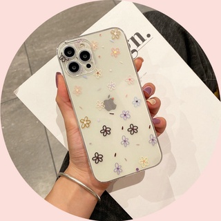 เคสโทรศัพท์มือถือแบบนิ่ม ขอบตรง ลายดอกไม้สีเหลือง ขาว ดํา สําหรับ Samsung Galaxy A22 A20S A12 M12 M32 A32 A52 A52S A72 S20 Fe S21 Plus Ultra 4G 5G