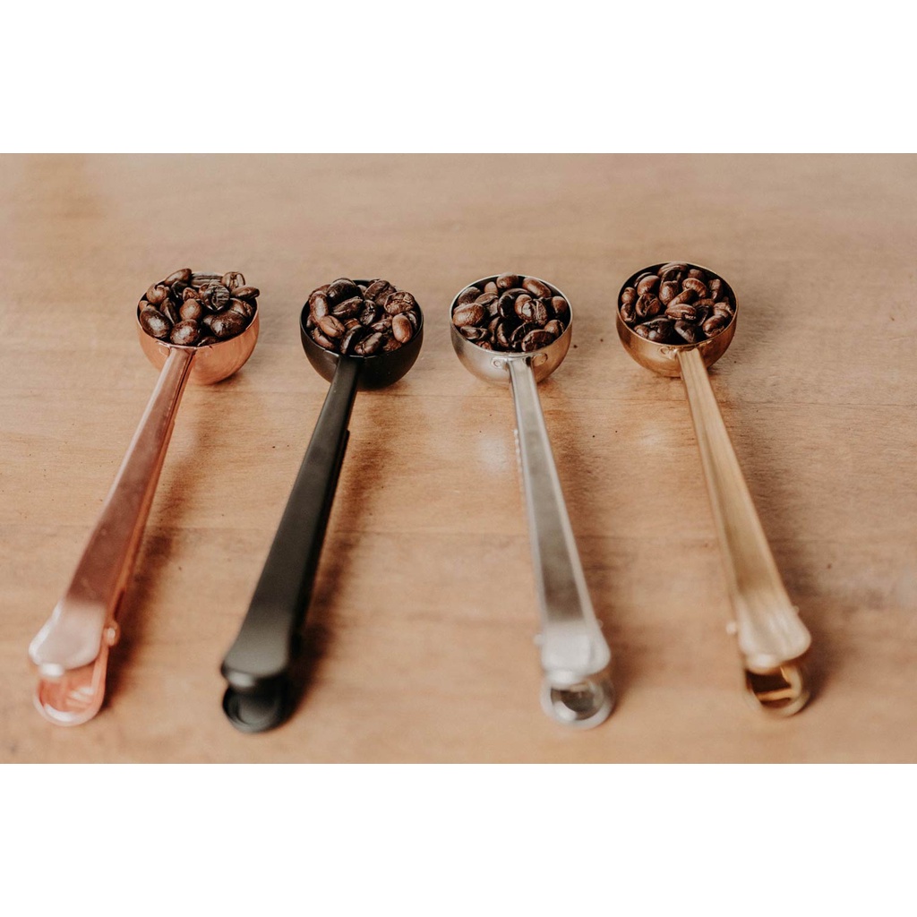 ช้อนตวงกาแฟ 2 อิน 1 แบบพร้อมที่หนีบถุงกาแฟ | 2 In 1 Coffee Spoon & Clipper