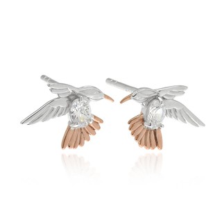 Aevari Morning Humming Earings Sterling silver 925 Rosegold plated. ต่างหู ต่างหูเงินแท้ ต่างหูรูปนก ชุบโรสโกลด์ เงินแท้