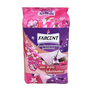 อะไหล่ม็อปดักฝุ่นไมโครไฟเบอร์ FARCENT W702 กลิ่นฟลอรัล 25 แผ่น