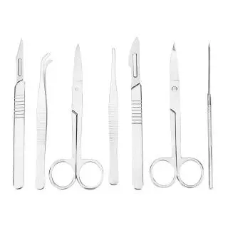 Superparis เครื่องมือสแตนเลส dissect dissection 7 ชิ้น