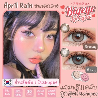 คอนแทคเลนส์🌈April Rain🌈 Brown/Gray (Luxzylens) ขนาดกลาง💖