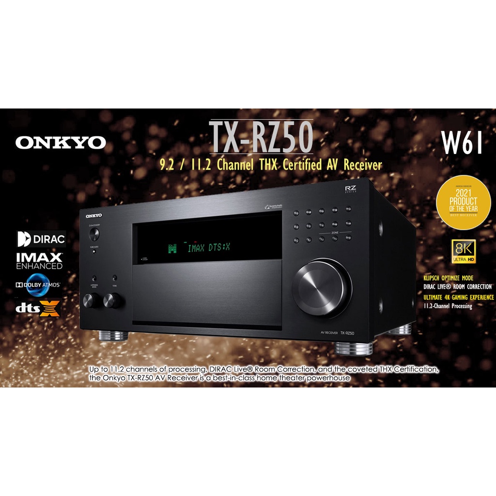 Onkyo TX-RZ50  AV Receiver 9.2 (11.2 Processor)