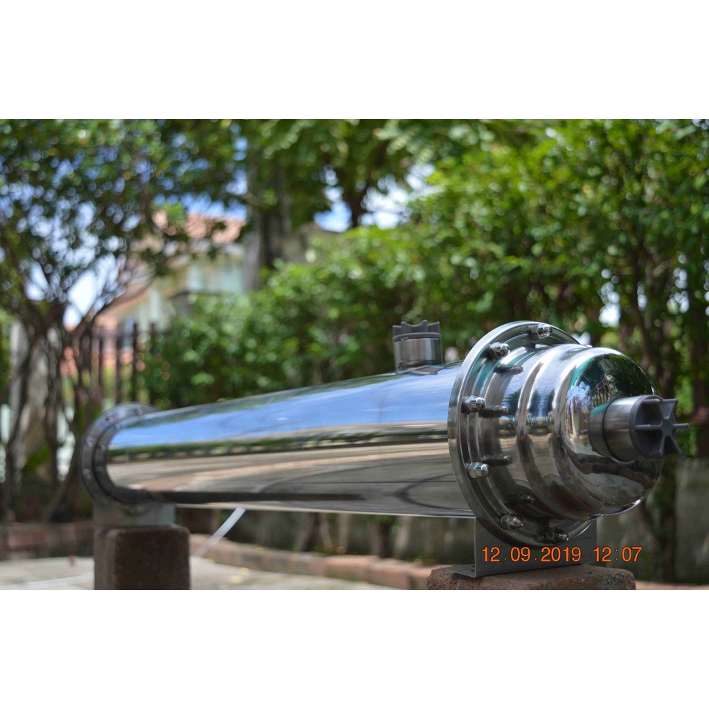 เครื่องกรองน้ำ6000L/ชั่วโมง ท่อ1นิ้ว ไส้กรองกรองได้0.01ไมครอนไม่ใช้ไฟฟ้า ทำจากสเตนเลสทั้งตัว ไส้กรองไฟเบอร์