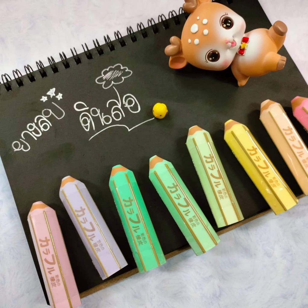 ยางลบ ยางลบรูปดินสอสีพาลเทลน่ารัก M&G AXP963T4