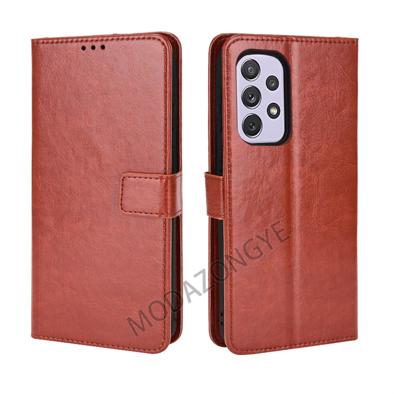 Samsung Galaxy A53 5G เคส Phone Holder Stand Case Galaxy A53 5G GalaxyA53 เคสฝาพับ Wallet PU Leather Back Cover