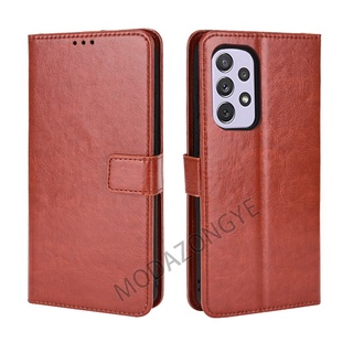 Samsung Galaxy A53 5G เคส Phone Holder Stand Case Galaxy A53 5G GalaxyA53 เคสฝาพับ Wallet PU Leather Back Cover