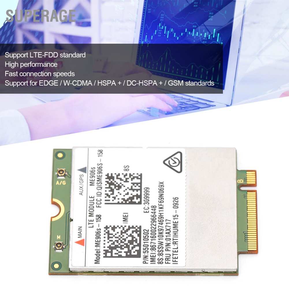 Superage LTE Module for Lenovo ThinkPad/Huawei ME906S‑158 WWAN 4G Mobile Broadband Card FRU 01AX717