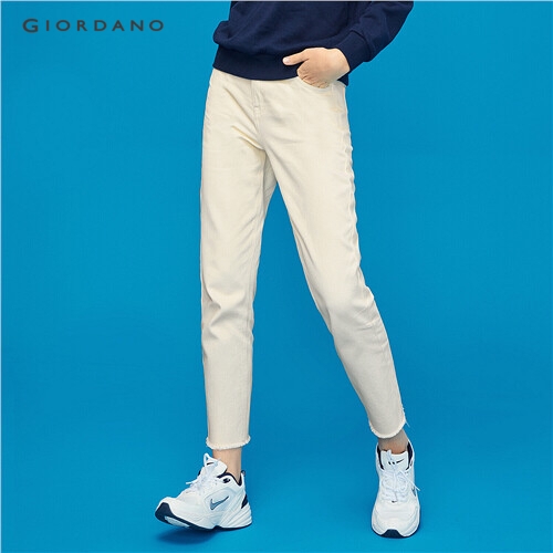 GIORDANO WOMEN Rough edge ankle-length pants 90429318