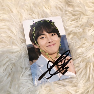 BTS V photocard ลายเซ็นสด