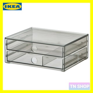 GODMORGON กูดมอร์รอน IKEA กล่องลิ้นชักเล็ก 2 ช่อง,กล่อง 5 ใบพร้อมฝา