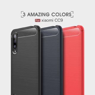 เคสมือถือซิลิโคนคาร์บอนไฟเบอร์ สำหรับ Xiaomi Mi CC9 / CC9e / 9 Lite / A3 / A3 Lite