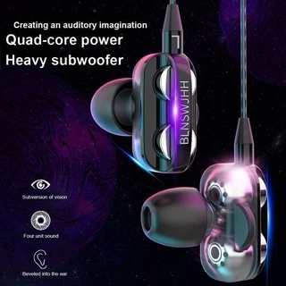 หูฟัง 9D HiFi หูฟังเล่นเกม หูฟังแบบสอดหู ไมโครโฟนคมชัด พร้อมปุ่มมัลติฟังก์ชัน ควบคุมทันใจ เบาสบาย ใช้งานง่าย Earphone