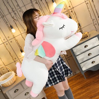 AIXINI ตุ๊กตาหมอน 🦄 ตุ๊กตายูนิคอร์น🦄  ม้ายูนิคอร์น ขนาด 30cm. 40cm. 60cm. 80cm.น่ารักนุ่มนิ่ม ❗️