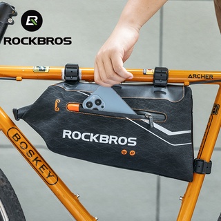 Rockbros กระเป๋าเก็บของ กันน้ํา ความจุขนาดใหญ่ 3.5 ลิตร แบบพกพา อุปกรณ์เสริม สําหรับติดกรอบรถจักรยาน MTB