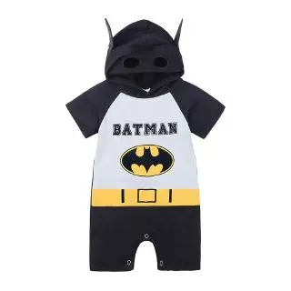 MANVIN BABY ซูเปอร์ฮีโร่ เสื้อผ้าเด็กทารก จั๊มสูทเด็กทารก ชุดบอดี้สูทเด็ก ชุดบอดี้สูท มีฮู้ดสำหรับอ่อน ชุดรอมเปอร์