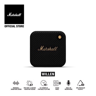 [ของแท้][พร้อมส่ง] Marshall ลำโพงบลูทูธ - Marshall Willen Black &amp; Brass ของแท้ ประกันศูนย์