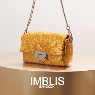 IMBLIS SMALL QUILTED SEQUIN BAG