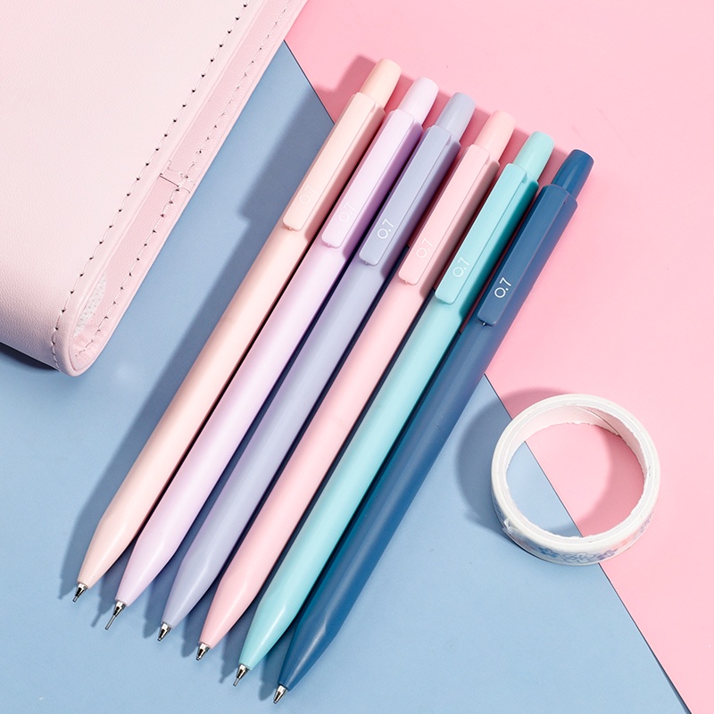 อิน สีบริสุทธิ์ 0.5/0.7 มม. ดินสอกดสี โมรันดี ดินสออัตโนมัติสไตล์เรียบง่ายเขียนเครื่องเขียน