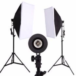 Softbox E27 50x70cm + หลอดไฟ 150W 5500k Day Light ชุดไฟต่อเนื่อง