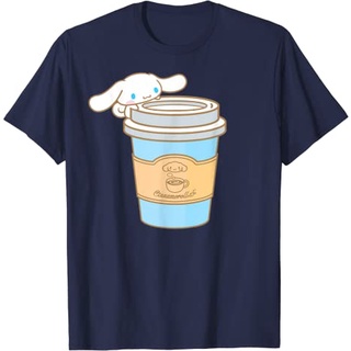 เสื้อยืดผ้าฝ้ายพรีเมี่ยม เสื้อยืด พิมพ์ลาย Cinnamoroll Cup of Coffee To Go