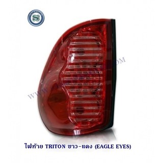 ไฟท้าย MITSUBISHI TRITON 2005 สีขาว-แดง (EAGLE EYES) มิตซูบิชิ ไทรตัน 2005