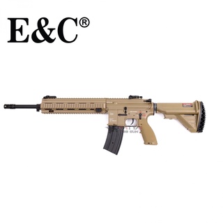 E&amp;C 103 DE HK416 M27 TAN AEG S2(QD1.0) สีทราย แถมลูกบีบี ~ 1,000 นัด  , บีบีกันไฟฟ้า