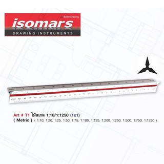 ไม้บรรทัด สเกล Isomars 1:10/1:1250 ขนาด 30 ซม.