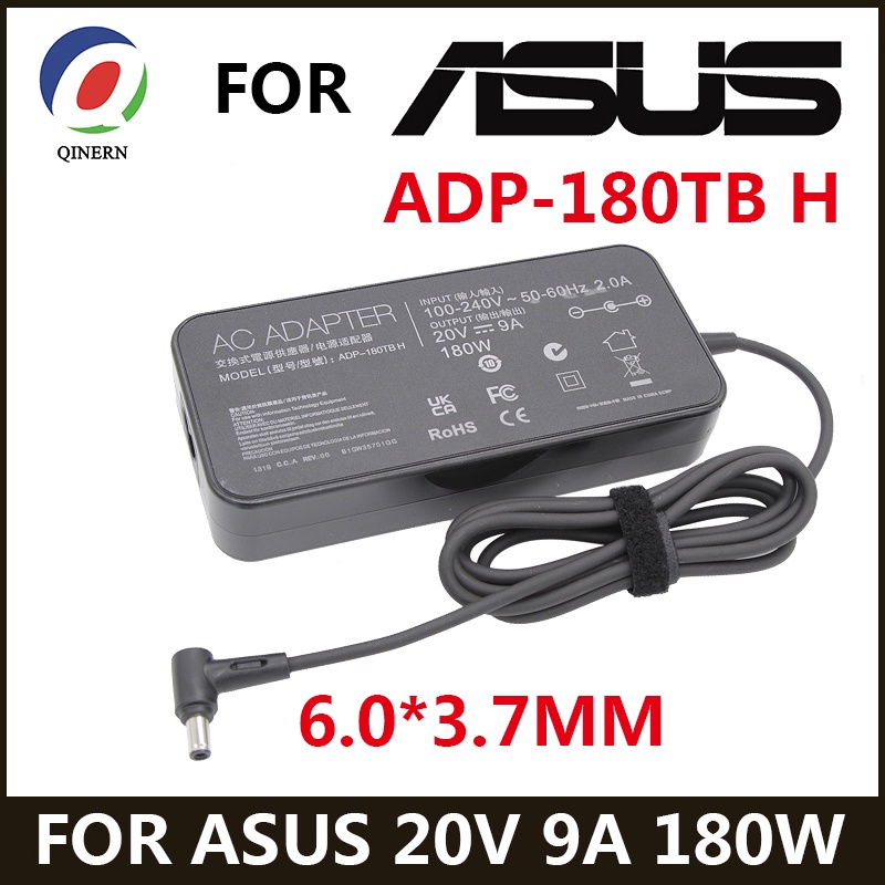 20V 9A 180W 6.0*3.7MM Charger ADP-180TB H Laptop AC Adapter For Asus ROG Zephyrus G14 G15 GA401IV GA502DU TUF505DU FX506