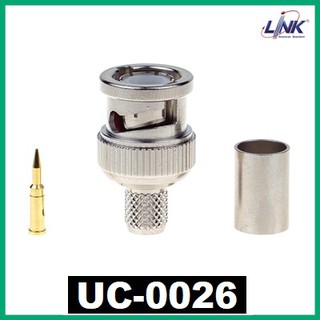 LINK รุ่น UC-0026 หัว BNC ต่อสาย RG6 แบบใช้คีมบีบ ตัวผู้ (M) ของแท้