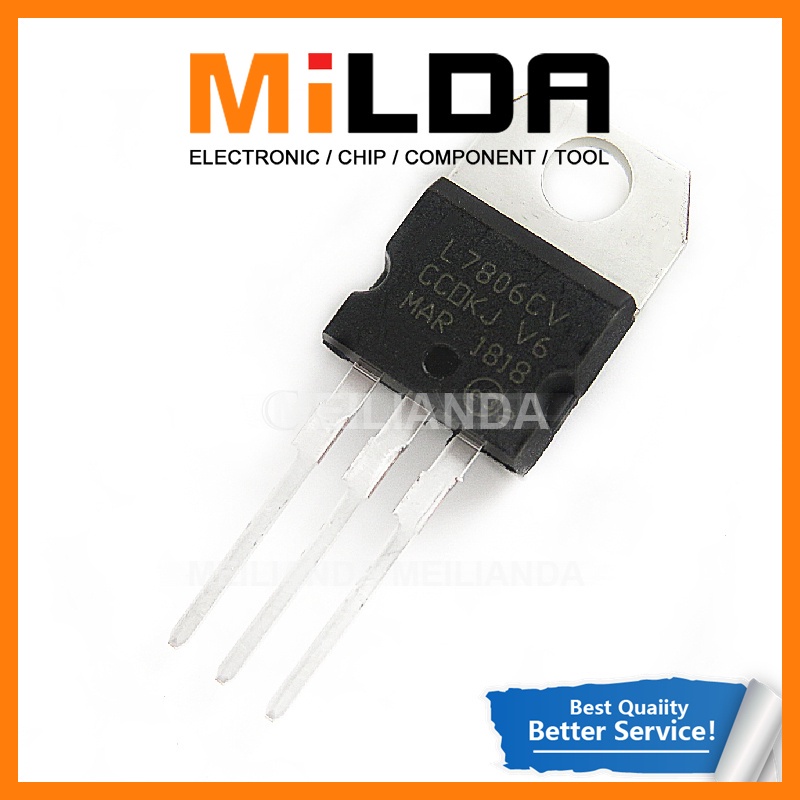 10 ชิ้น/ล็อต L7806CV TO220 L7806 TO-220 7806 LM7806 MC7806
