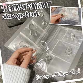 Transparent Jewelry Storage Book Anti Oxidation Jewelry Organizer Bag Multifunction