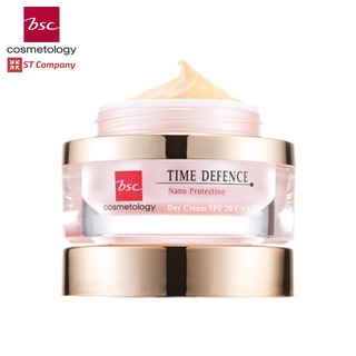 BSC TIME DEFENCE NANO PROTECTIVE DAY CREAM SPF20 UVA++ 30 ml บีเอสซี ครีม ครีมบำรุงกลางวัน ครีมบำรุงผิว กลางวัน ป้องกันแสงแดด ซีรั่ม Serum บำรุงผิว